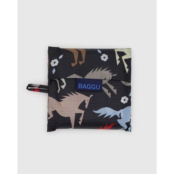 Baggu Standard Reusable Tote Bag – Horse Cut-Outs Print, Eco-Friendly Nylon, NWT - Picture 1 of 1